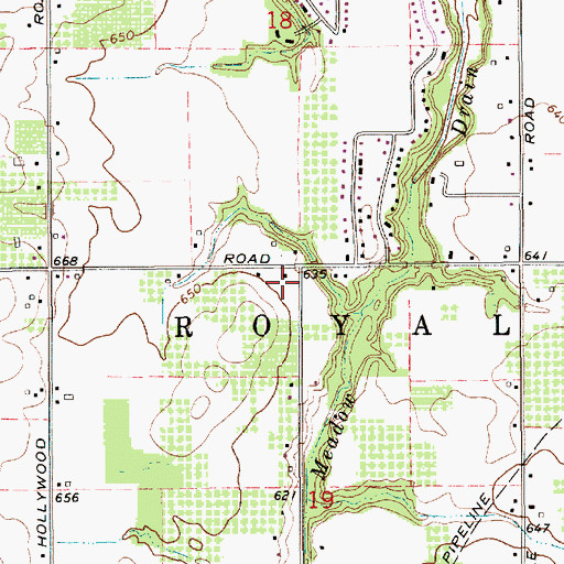 Topographic Map of Grace Lutheran School, MI