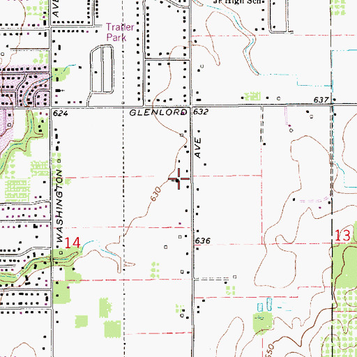 Topographic Map of Berrien Unitarian Universalist Church, MI