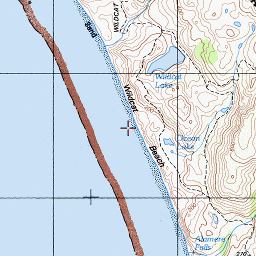 Topographic Map of Wildcat Beach, CA