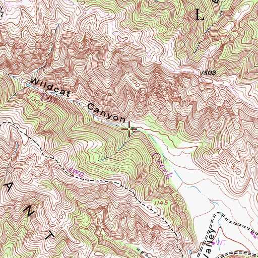 Topographic Map of Wildcat Canyon, CA