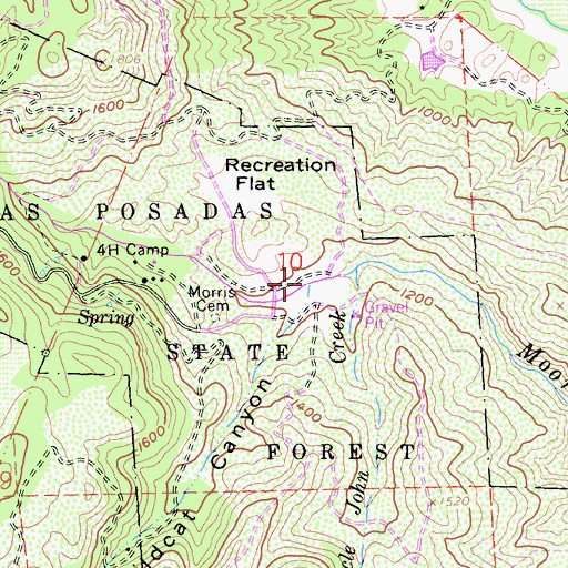 Topographic Map of Wildcat Canyon, CA