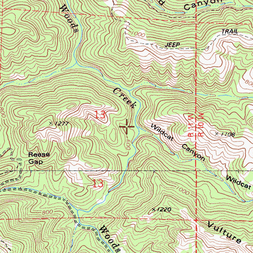 Topographic Map of Wildcat Canyon, CA