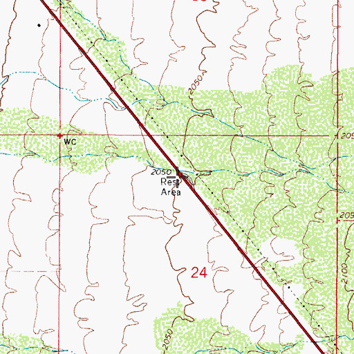 Topographic Map of Pinal Pioneer Parkway Rest Area, AZ