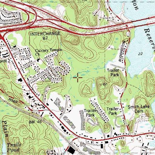 Topographic Map of Long Hill Census Designated Place, CT