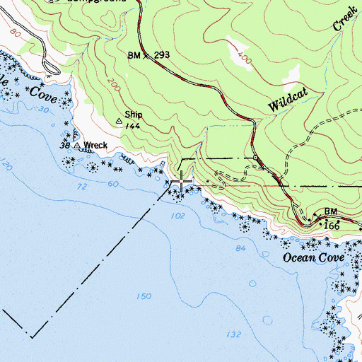 Topographic Map of Wildcat Creek, CA