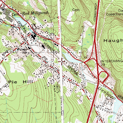 Topographic Map of Oxoboxo River Census Designated Place, CT