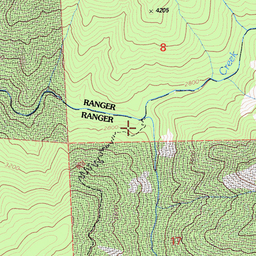 Topographic Map of Wildcat Creek, CA