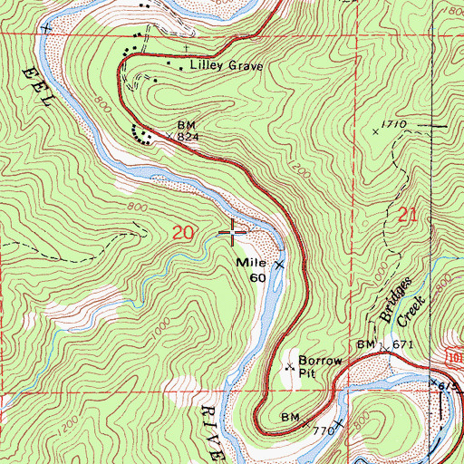 Topographic Map of Wildcat Creek, CA