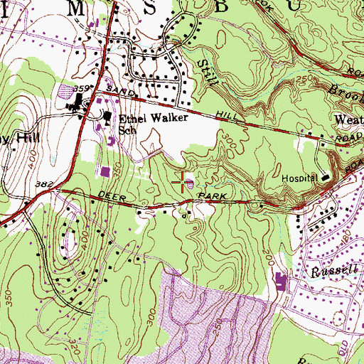 Topographic Map of Weatogue Census Designated Place, CT