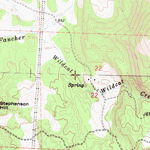 Topographic Map of Wildcat Creek, CA