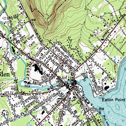 Topographic Map of Camden Census Designated Place, ME