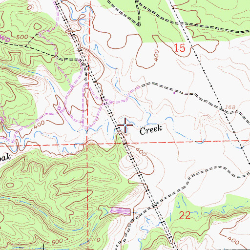 Topographic Map of Wildcat Creek, CA