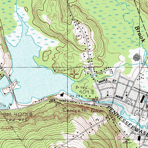 Topographic Map of Norway Census Designated Place, ME