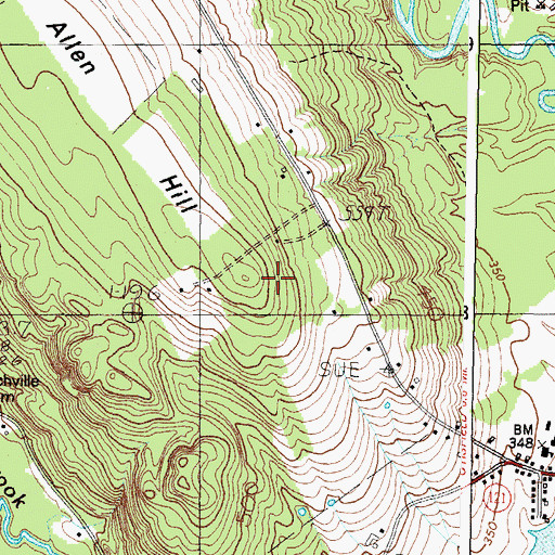 Topographic Map of Oxford Census Designated Place, ME