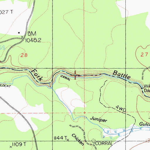 Topographic Map of Wildcat Ditch, CA