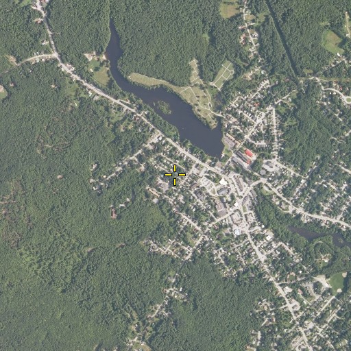 Aerial/Satellite Image of Springvale Census Designated Place, ME