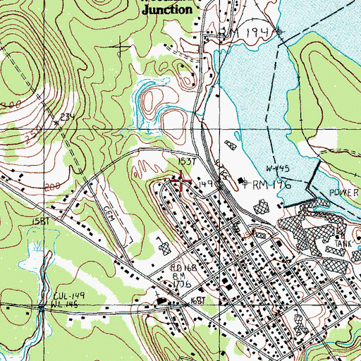 Topographic Map of Woodland Census Designated Place, ME