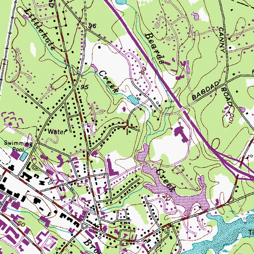 Topographic Map of Durham Census Designated Place, NH