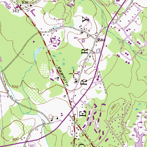 Topographic Map of Londonderry Census Designated Place, NH