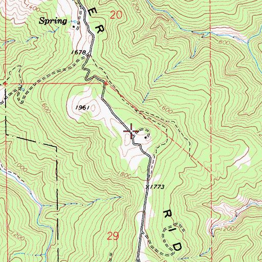 Topographic Map of Wilder Ridge, CA