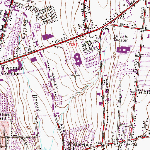 Topographic Map of Newport East Census Designated Place, RI