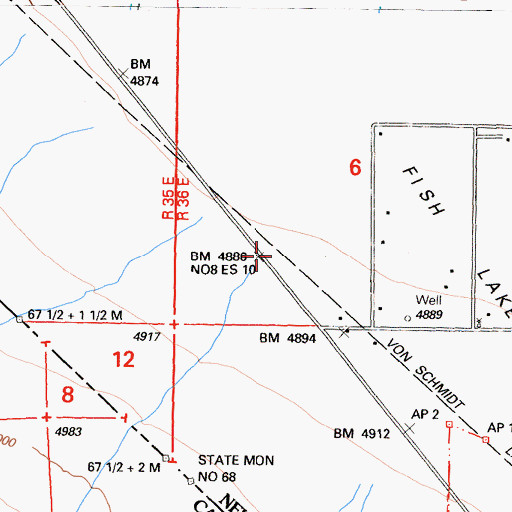 Topographic Map of Wildhorse Creek, CA