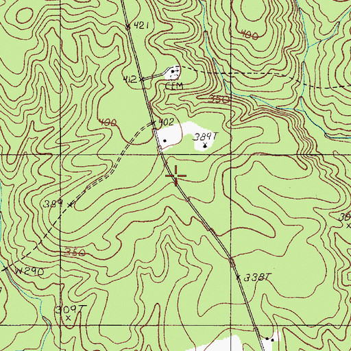 Topographic Map of Camden Northeast Division, SC