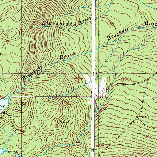 Topographic Map of Unorganized Territory of Blanchard, ME