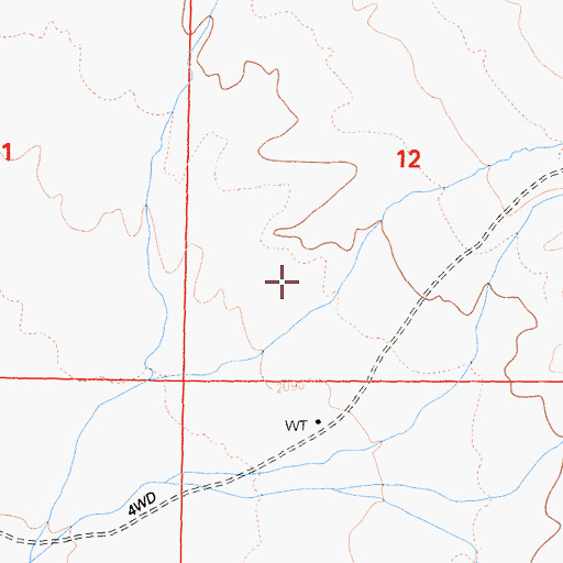 Topographic Map of Wilfred Creek, CA
