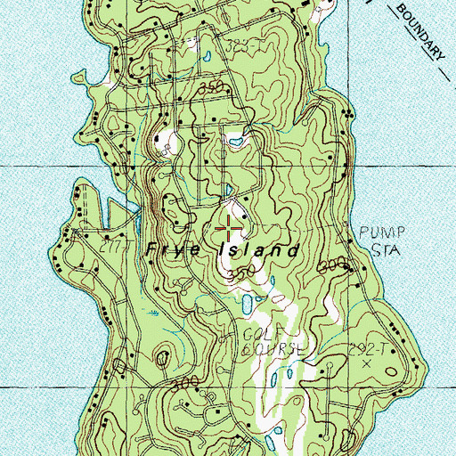 Topographic Map of Town of Frye Island, ME