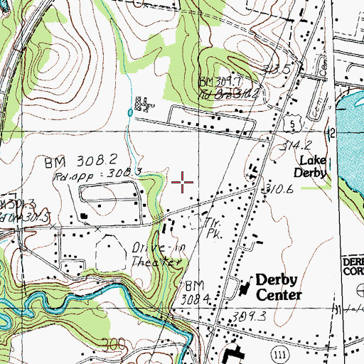 Topographic Map of Village of Derby Center, VT