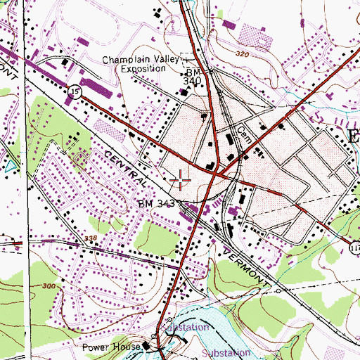 Topographic Map of Village of Essex Junction, VT