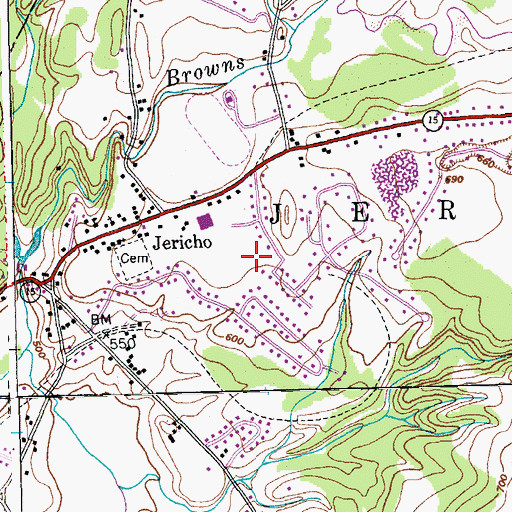 Topographic Map of Village of Jericho, VT