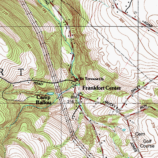 Topographic Map of Saint Teresas Church, NY