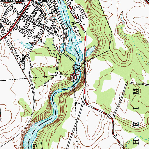 Topographic Map of Niagara-Mohawk Power Corporation Dolgeville Hydro Plant, NY