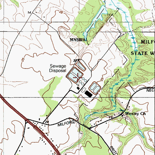 Topographic Map of Kent County Regional Wastewater Treatment Facility, DE