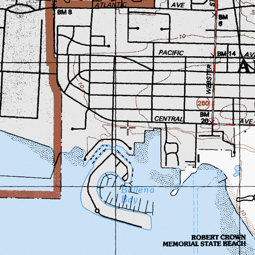 Topographic Map of William G Paden Elementary School, CA