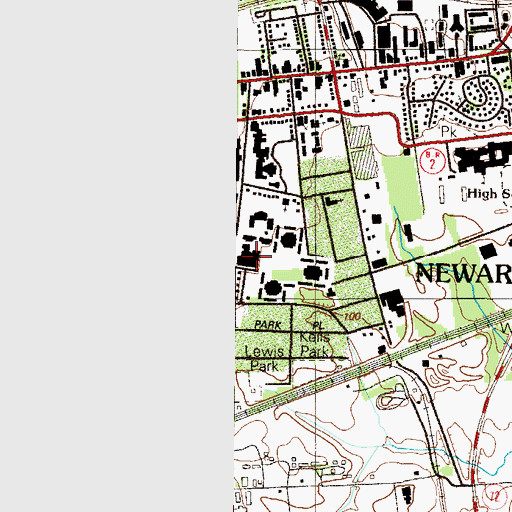 Topographic Map of University of Delaware Perkins Student Center, DE