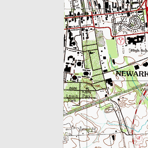 Topographic Map of University of Delaware Harrington Commons E, DE
