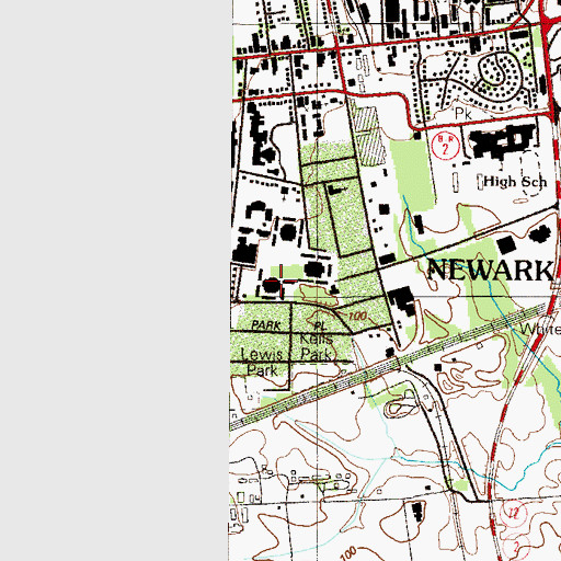 Topographic Map of University of Delaware Harrington Complex, DE