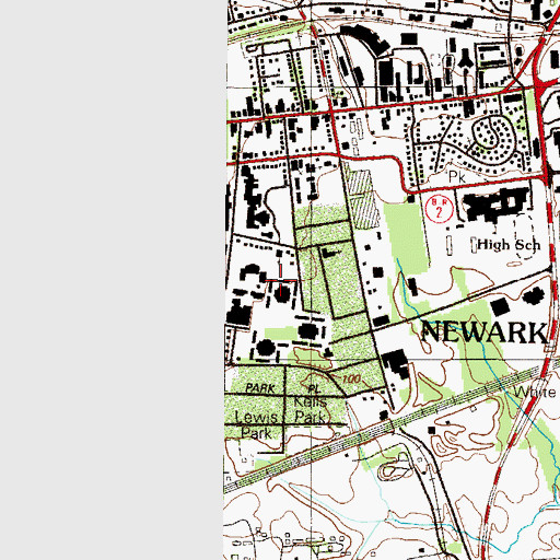 Topographic Map of University of Delaware Russell Complex Building D, DE