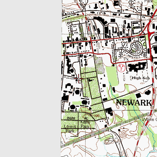 Topographic Map of University of Delaware Catholic Campus Ministry, DE