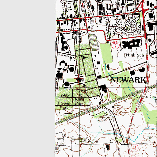 Topographic Map of University of Delaware Gilbert Complex Building F, DE
