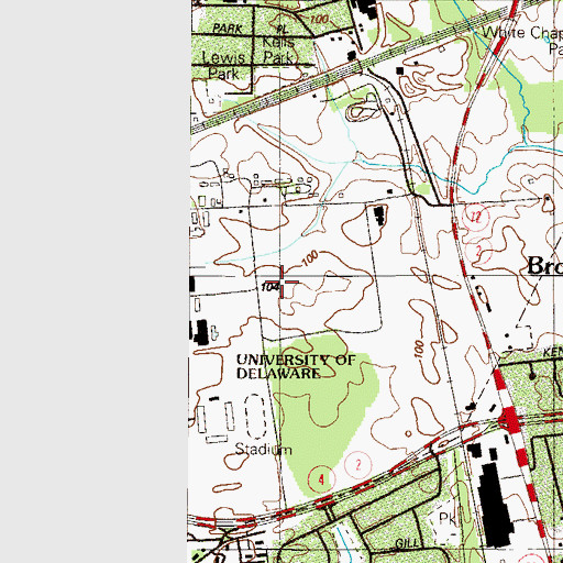Topographic Map of University of Delaware Charles C Allen Jr Biotechnology Laboratory, DE
