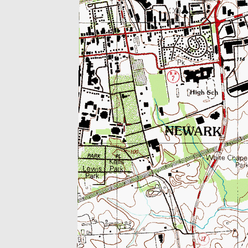 Topographic Map of University of Delaware Gilbert Complex Building B, DE