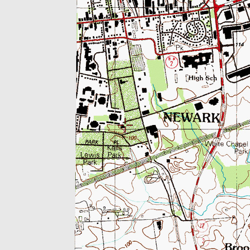 Topographic Map of University of Delaware Gilbert Annex, DE