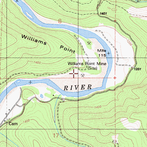 Topographic Map of Williams Point, CA