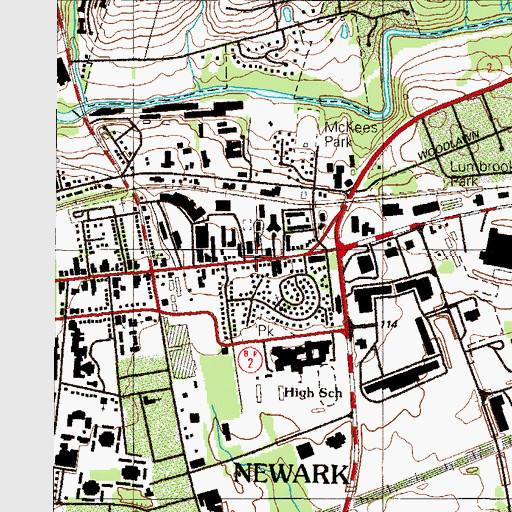 Topographic Map of New Ark United Church of Christ, DE