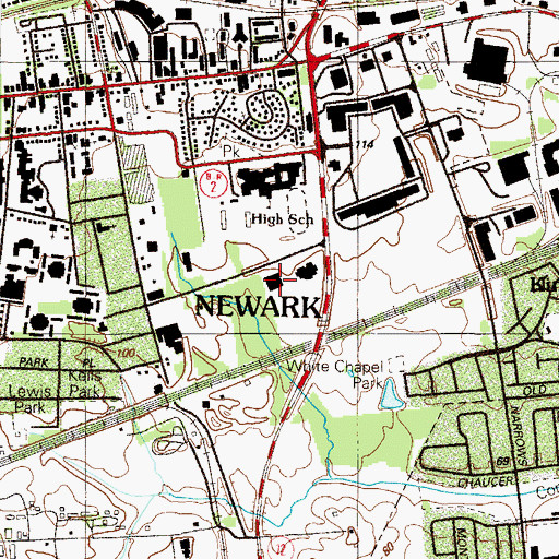 Topographic Map of University of Delaware Institute of Energy Conversion, DE