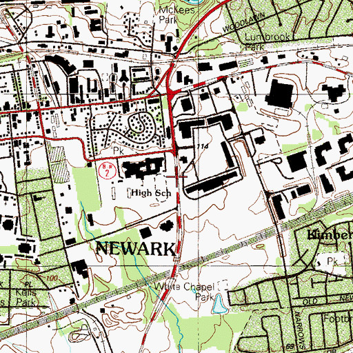 Topographic Map of University of Delaware Online Resource Center, DE